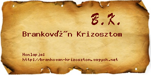 Brankován Krizosztom névjegykártya